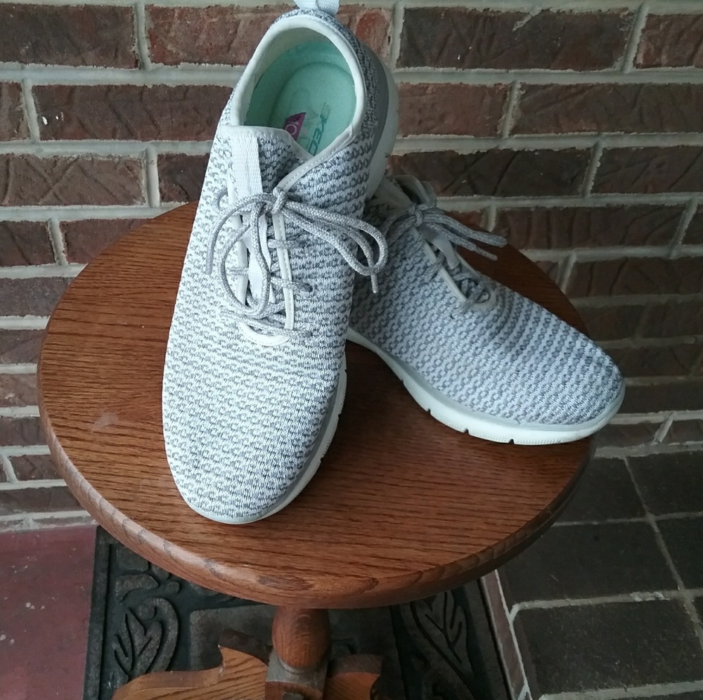Skechers Gray and White Memory Foam Sneakers - image 1